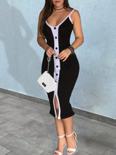 Women's Contrasting Bodycon Cami Dress